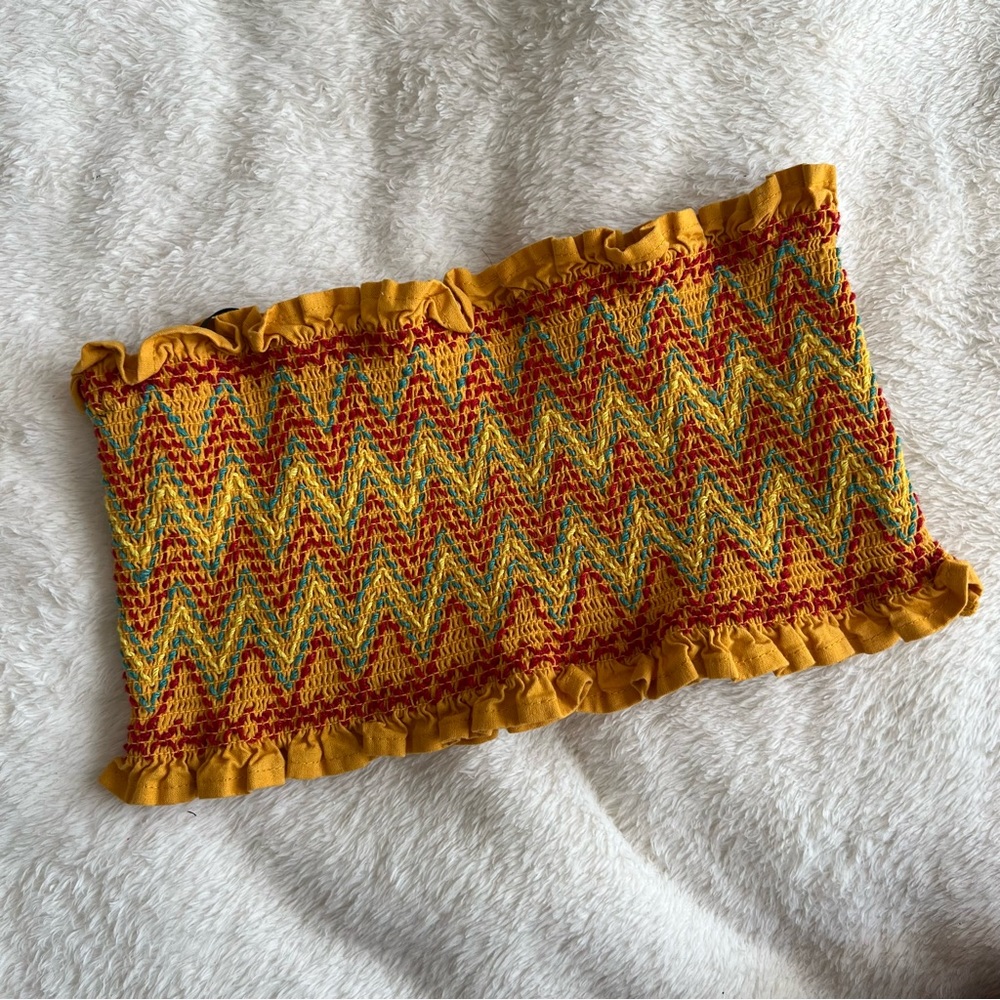 ruffled bandeau